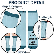 Gift For Father,Gift For Grandpa,Gift For Men,Non-Eng,Vector,Humorous - I'm Just Resting My Eyes - Personalized Socks