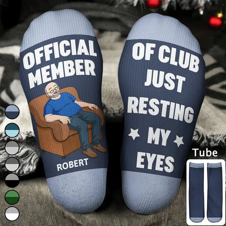 I'm Just Resting My Eyes - Personalized Socks