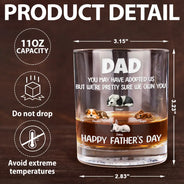 Dog Lovers,Dog Dad,Happy,Pet Lovers,Pet Dad - I'm Pretty Sure I Own You - Personalized Whiskey Glass