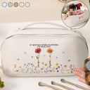 If Besties Sisters Were Flowers I'd Pick You - Personalized Leather Makeup Bag