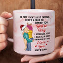 Love, Gift For Couples, Gift For Husband, Gift For Wife, Gift For Boyfriend, Gift For Girlfriend - In Case I Don't Say It Enough Couples - Personalized Marble Mug