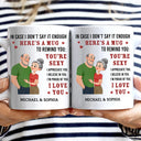 Gift For Couples,Gift For Wife,Gift For Girlfriend,Gift For Women,Old Couples,Gift For Boyfriend,Love - In Case I Don't Say It Enough Couples Animate Hugging Couple - Personalized Mug