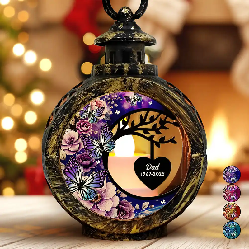 Memorial,Christmas,Sad - In Loving Memory - Personalized Candlelight Lantern Ornament