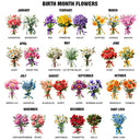 Birth Flower Stethoscope - Personalized Bottle Carrier Bag