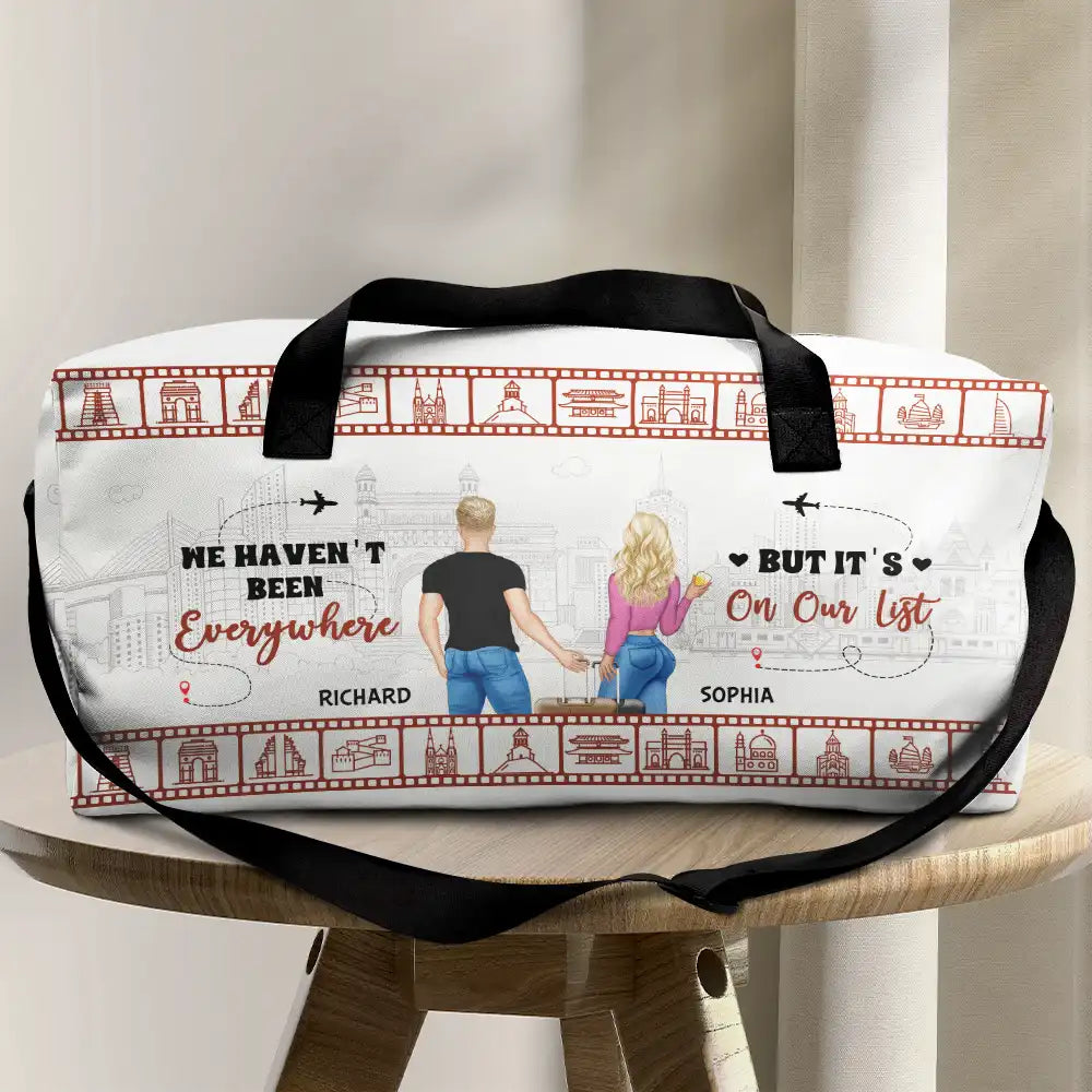 It's On Our List Travel Couple - Personalized Duffle Bag