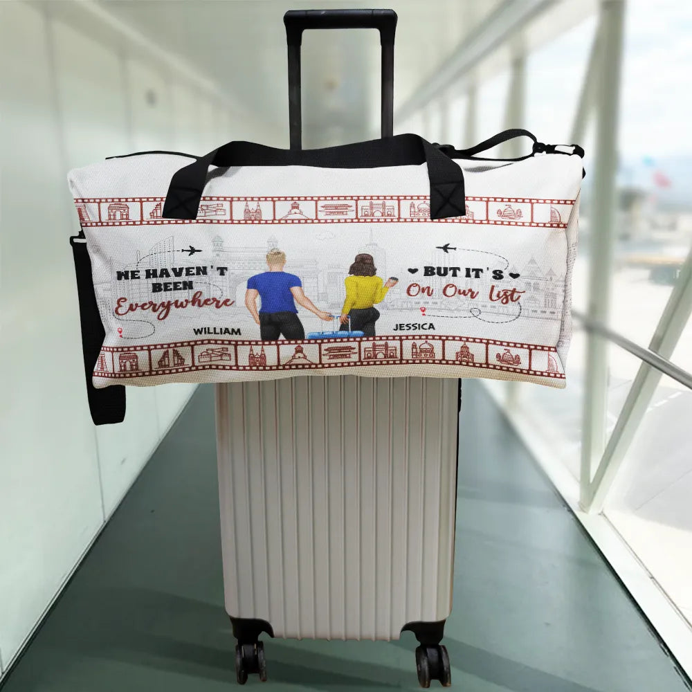 Gift For Couples,Gift For Husband,Gift For Wife,Gift For Men,Gift For Women,Travel,Love - It's On Our List Travel Couple - Personalized Duffle Bag
