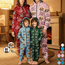 Dog Lovers,Dog Mom,Dog Dad,Dog Couple,Cat Lovers,Cat Mom,Cat Dad,Cat Couple,Pet Lovers,Pet Mom,Pet Dad,Pet Couple - Eigenes Foto Hundebesitzer Und Katzenliebhaber - Personalisierter Unisex-Jumpsuit Mit Kapuze