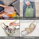 Travel, Gift For Yourself, Gift For Women, Happy - All My Travel Crap - Personalized Leather Makeup Bag With Handle