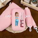 Nurse,Gift For Women,Happy,Gift For Me - Job Title 3D Effect Nurse - Personalized Bottle Carrier Bag