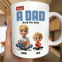 Gift For Father,Dad - Children,Happy - Just A Dad And His Girl 3D Cartoon - Personalized Mug