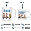 Gift For Father,Dad - Children,Happy - Just A Dad And His Girl 3D Cartoon - Personalized Mug