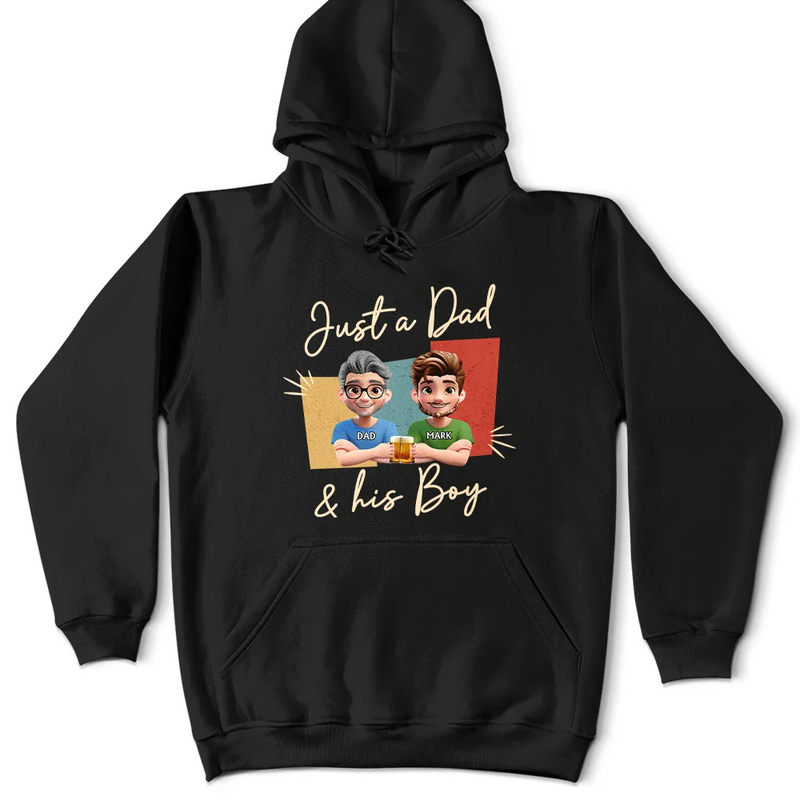 Gift For Father,Happy - Just A Dad And His Girl 3D Effect - Personalized T Shirt