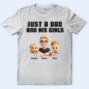 Gift For Father,Dad - Daughters (Young),Funny -  Just A Dad And His Girl Grunge Style - Personalized T Shirt