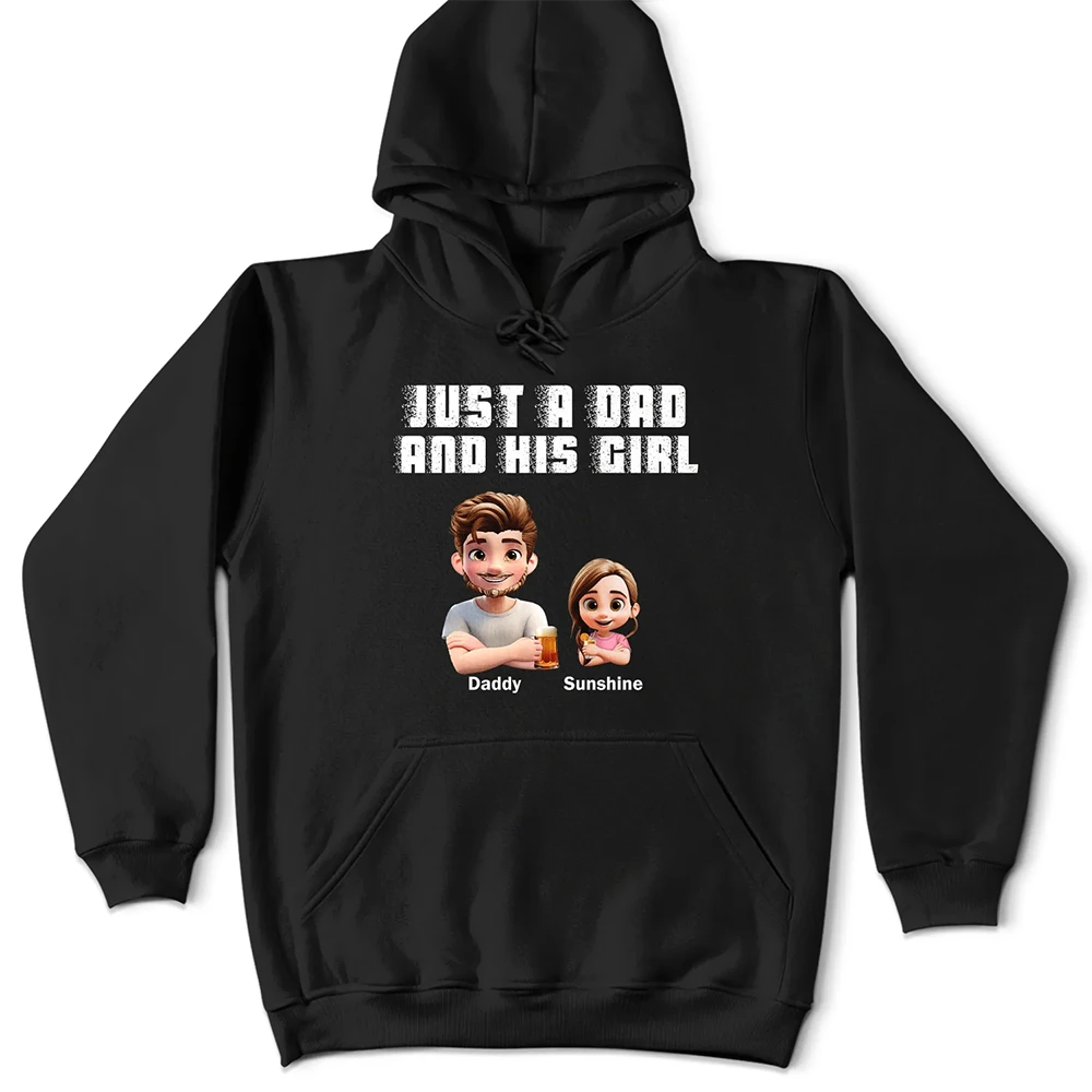 Gift For Father,Dad - Daughters (Young),Funny -  Just A Dad And His Girl Grunge Style - Personalized T Shirt