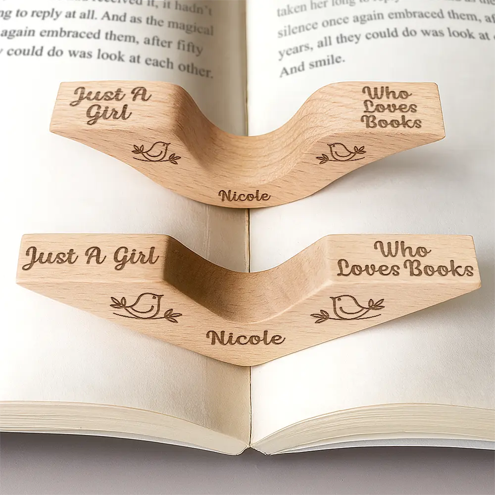 Just A Girl Man Who Loves Books - Personalized Thumb Page Holder