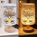 Happy,Reading,Gift For Wife,Gift For Girlfriend,Gift For Yourself,Gift For Women,Gift For Daughter,Gift For Kids - Just A Girl Who Loves Books - Personalized Fabric Lamp