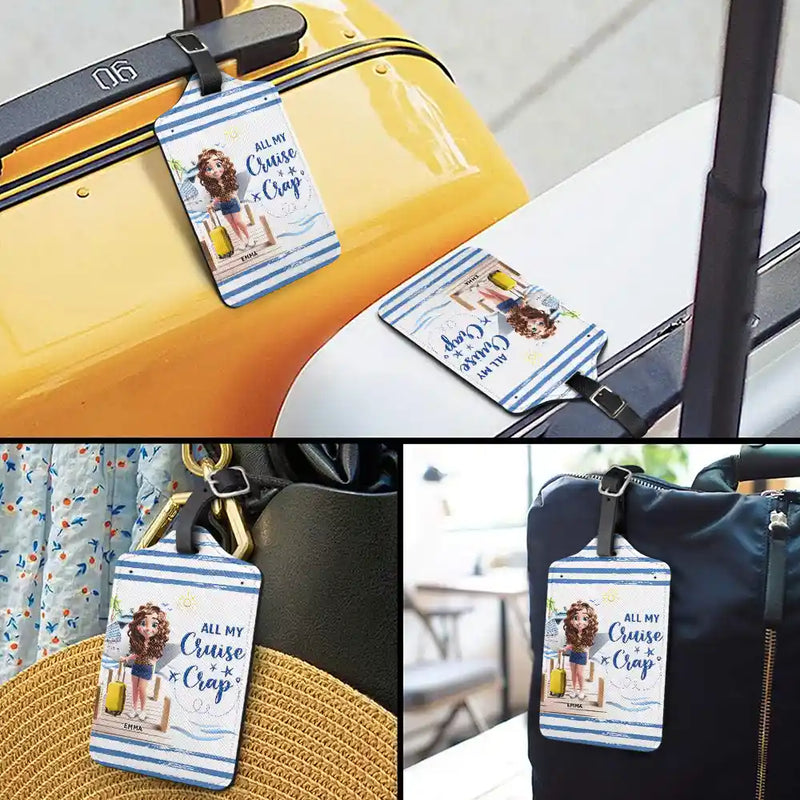 Travel,Cruising,Gift For Yourself,Gift For Women,Happy - Just A Girl Who Loves Cruising - Personalized Luggage Tag