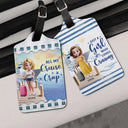 Travel,Cruising,Gift For Yourself,Gift For Women,Happy - Just A Girl Who Loves Cruising - Personalized Luggage Tag
