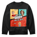 Gift For Father,Gift For Grandpa,Funny - Just A Grandpa Dad And His Girl Comic Style - Personalized T Shirt
