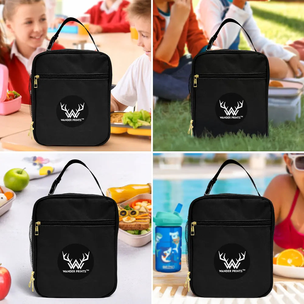 Alphabet Name 3D Effect Kid - Personalized Kids Lunch Bag
