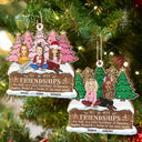 Gift For Bestie - Christmas All The Best Friendship - Personalized Custom Shaped Wooden Ornament