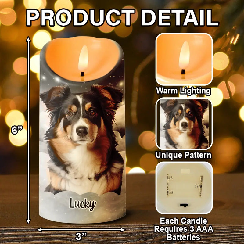 Memorial,Family,Pet Lovers,Sad - Custom Photo The Moment Your Heart Stopped Calendar - Personalized Flameless LED Candle