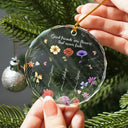 Gift For Bestie - Birth Flower Grow Old Friends - Personalized Circle Glass Ornament