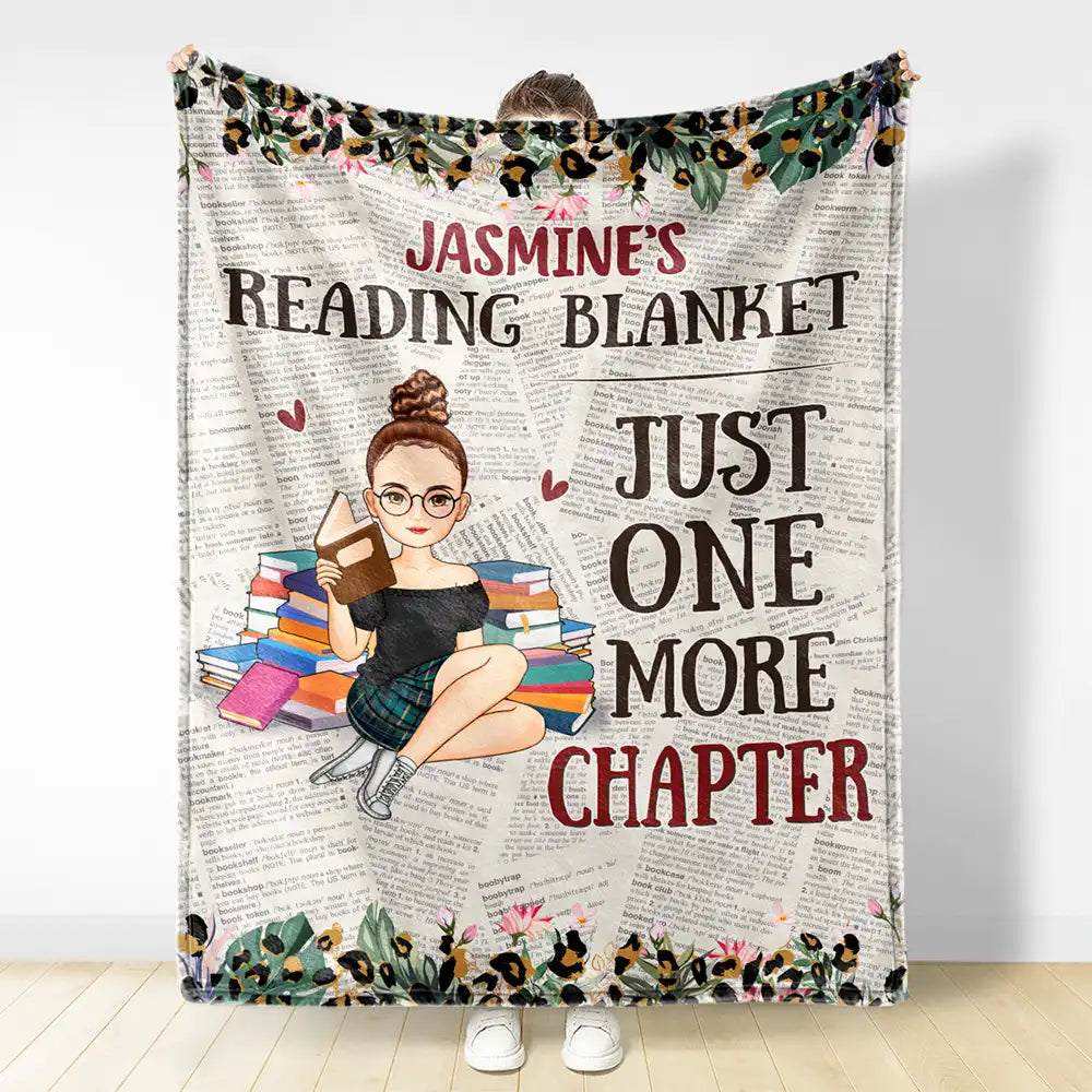 Reading, Gift For Yourself - Leopard My Reading Blanket - Personalized Fleece Blanket, Sherpa Blanket
