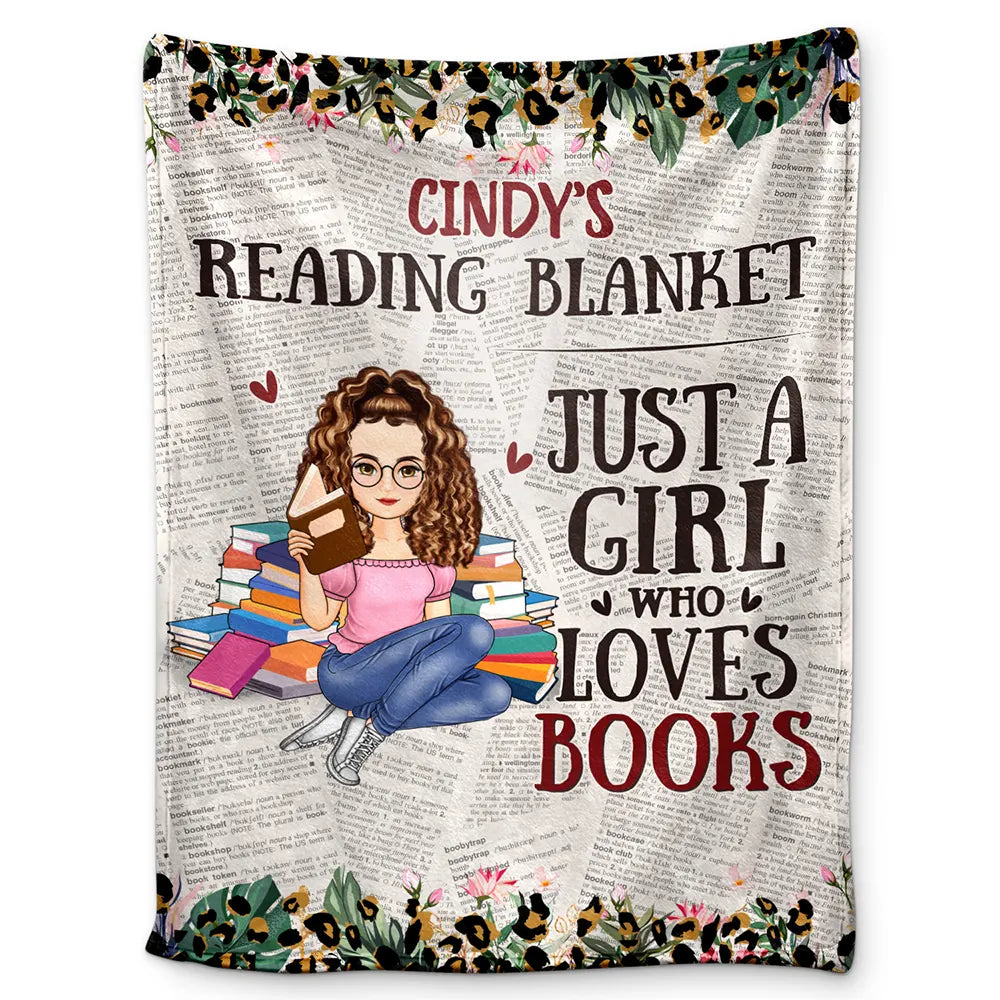 Leopard My Reading Blanket - Personalized Fleece Blanket, Sherpa Blanket