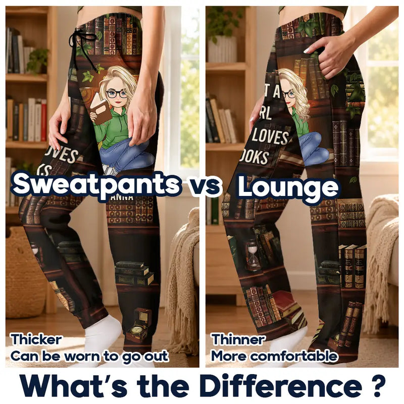 Just A Girl Who Loves Books - Personalized Pajama Pants