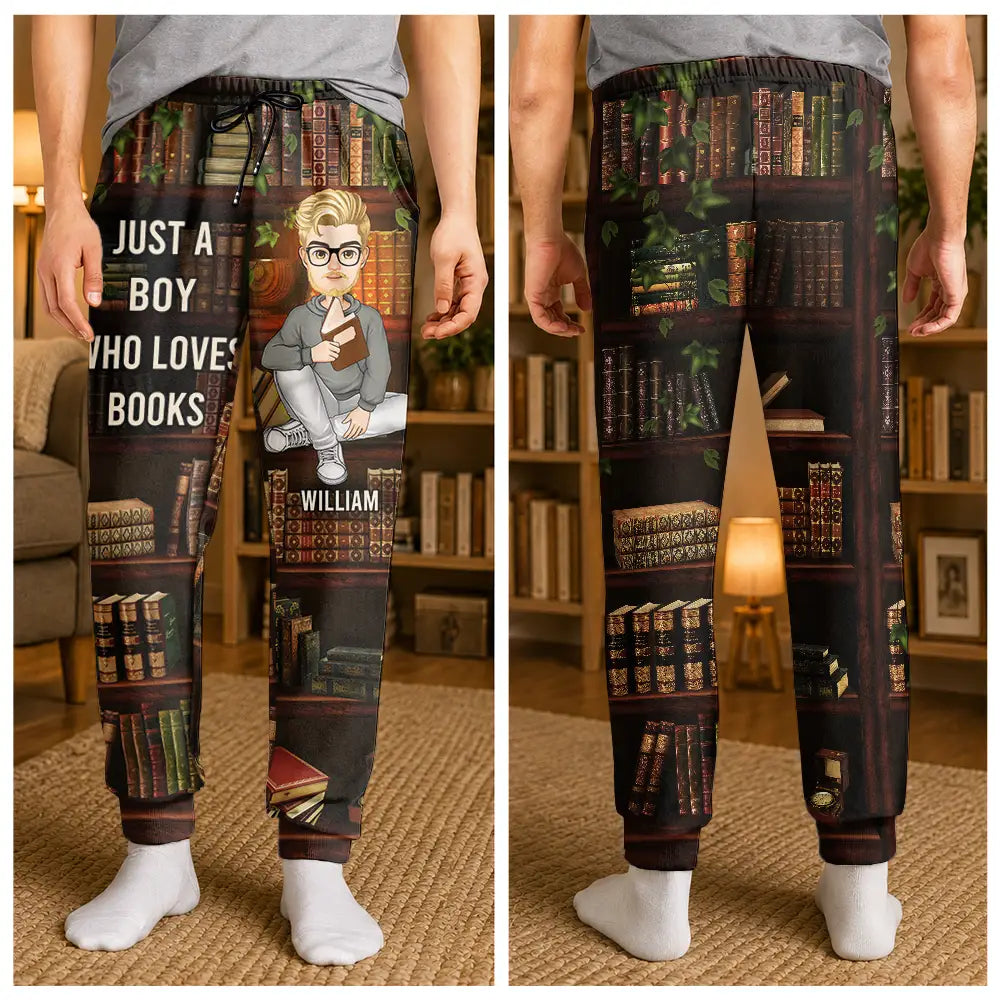 Just A Girl Who Loves Books - Personalized Pajama Pants