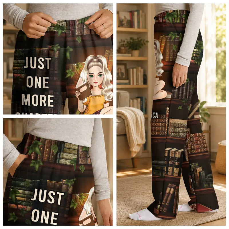 Just A Girl Who Loves Books - Personalized Pajama Pants