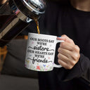 Gift For Sisters, Gift For Sibling - Birth Flower Sisters From The Same Garden - 3D Embossed Effect Printed Mug, Personalized White Edge-to-Edge Mug

