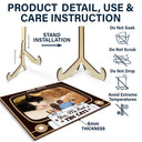 Gift For Couples, Gift For Husband, Gift For Wife, Gift For Boyfriend, Gift For Girlfriend, Dog Lovers, Pet Lovers, Dog Mom, Dog Dad, Dog Couple, Cat Lovers, Cat Mom, Cat Dad, Cat Couple, Pet Mom, Pet Dad, Pet Couple - Custom Photo You, Me And The Dog Cat - Personalized 2-Layered Wooden Plaque With Stand