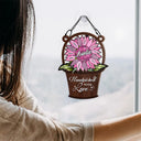 Sunflower Basket Handpicked With Love - Personalized Window Hanging Suncatcher Ornament