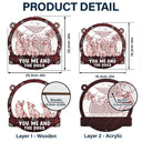 Summer Couple You And Me And The Dogs Toile Art - Personalized Window Hanging Suncatcher Ornament