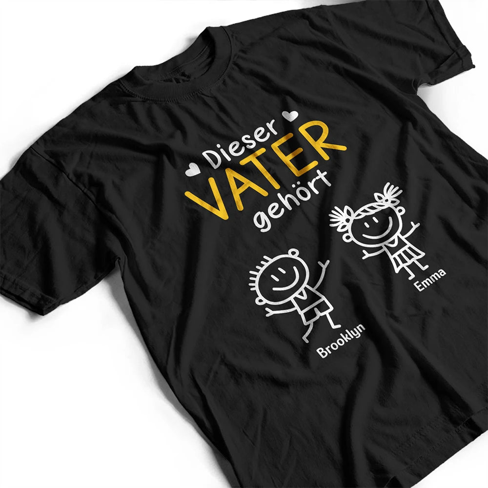 Gift For Women,Gift For Men,Parents,Gift For Mother,Gift For Grandpa,Gift For Father,Gift For Grandma,Gift For Grandparents,Love,German - Dieser Großvater Diese Großmutter Dieser Vater Diese Mutter Gehört - Personalisiertes T Shirt
