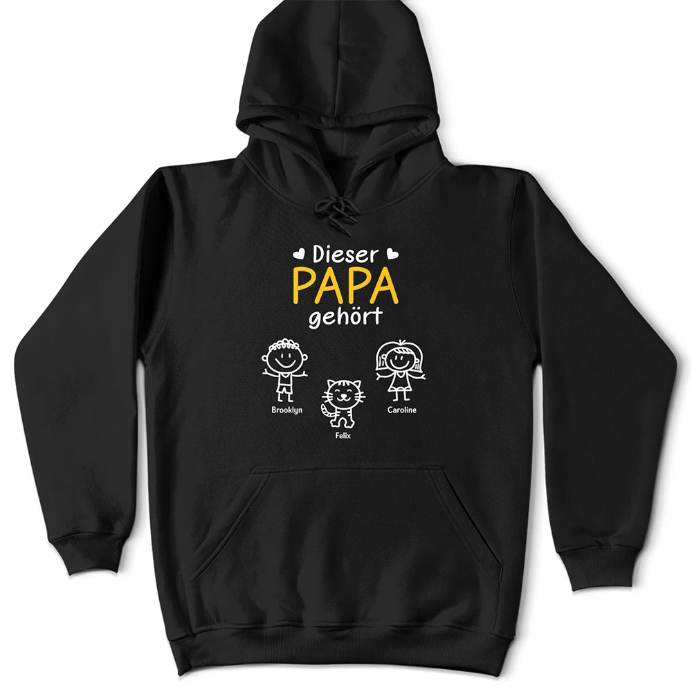 Gift For Women,Gift For Men,Parents,Gift For Mother,Gift For Grandpa,Gift For Father,Gift For Grandma,Gift For Grandparents,Love,German - Dieser Großvater Diese Großmutter Dieser Vater Diese Mutter Gehört - Personalisiertes T Shirt