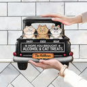 Pet Lovers,Pet Couple,Happy - Hope You Brought Alcohol & Dog Treats Truck - Personalized Custom Shaped Wood Sign