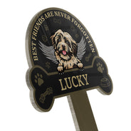 Best Friends Are Never Forgotten - Memorial Gift - Dog Lover Gift - Personalized Custom Circle Acrylic Plaque Stake