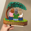 Gift For Mother,Mom,Daughters (Adult),Happy - The Love Between Mother & Daughter - Personalized Custom Shaped 2-Layered Wooden Plaque