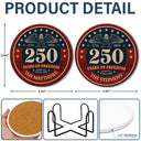 Independence Day,America 250th,Family,Gift For Yourself,Happy - Born To Stand Free 250th Anniversary US Independence Day - Personalized Ceramic Coaster