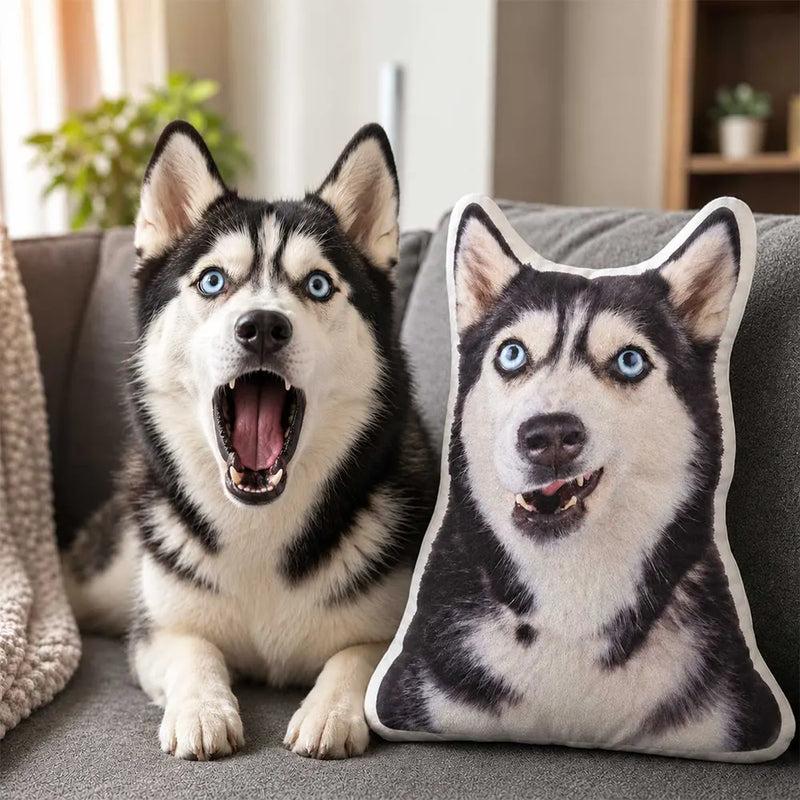 Christmas,Humorous,Custom Photo,Pet Lovers,Remove BG Photo - Custom Photo Ugly Pillow Funny Pet Meme Portrait - Personalized Custom Shaped Pillow