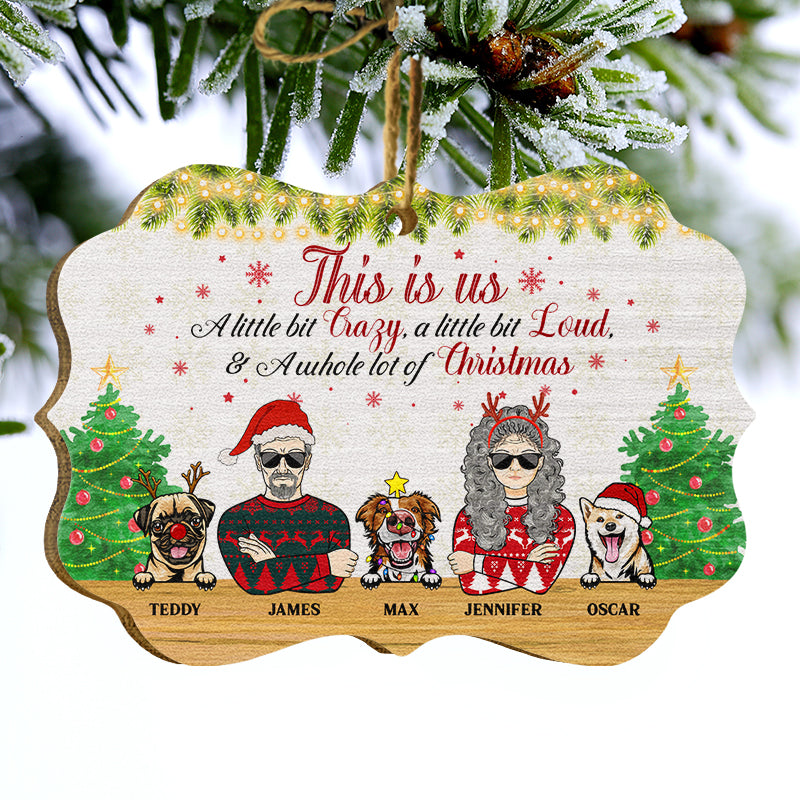 This Is Us Christmas Couple And Dog - Personalized Custom Wooden Ornament