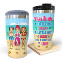 This Is Us And A Whole Lot Of Love - Gift For Bestie - Personalized Custom Triple 3 In 1 Can Cooler