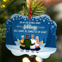 Family Brothers & Sisters Our Paths May Change As Life Goes On - Christmas Gift For Sibling - Personalized Custom Aluminum Ornament