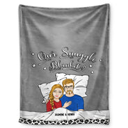 Couple Family Our Snuggle Blanket - Gift For Couples - Personalized Custom Fleece Blanket