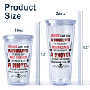 Ready With A Shovel - Gift For Bestie - Personalized Acrylic Insulated Tumbler With Straw