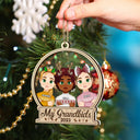 Christmas Flat Art Our Grandkids 2023 - Gift For Grandparents - Personalized 2-Layered Mix Ornament