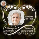 Custom Photo Always On My Mind - Memorial Gift - Personalized Custom Shaped Acrylic Ornament